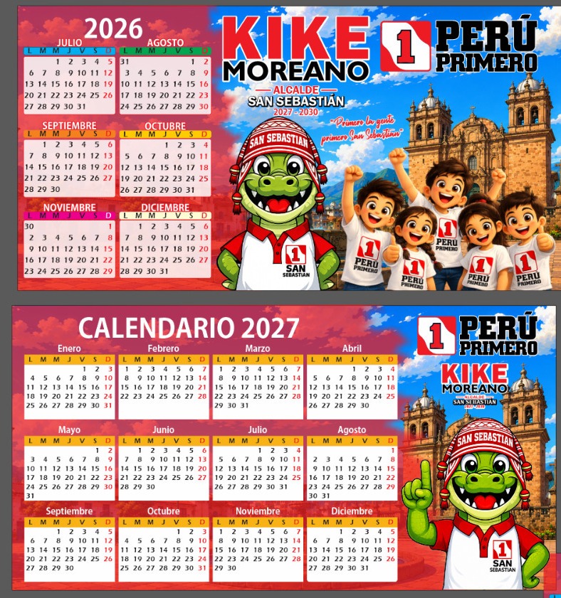 Calendario 2027 Kike Moreano